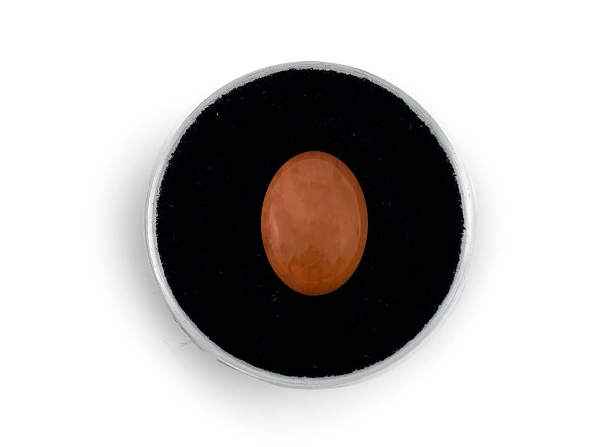 Cabujón de Venturina Naranja - cabujón pulido