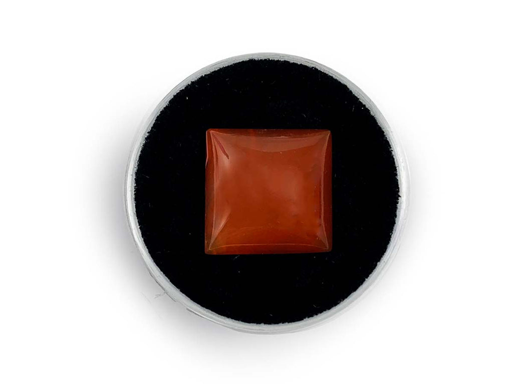 Cabujón de Cornalina Cuadrado - cabujón pulido