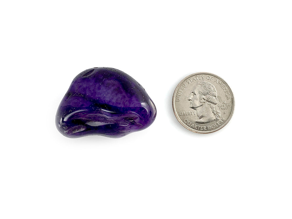 PAQUETE DE 10 PIEZAS DE TAMBORILEADO ÁGATA MORADO