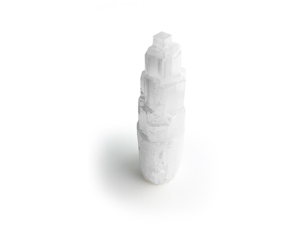 Lámpara Castillo DE Selenita Blanca Grande - Vista 3 | MineraliA