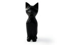 Figura Gato de Ónix Negro Chico Pulido - piedra pulida