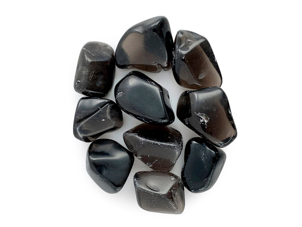 Paquete 10 Piezas Tamborileado DE Obsidiana Negra - Vista 1 | MineraliA