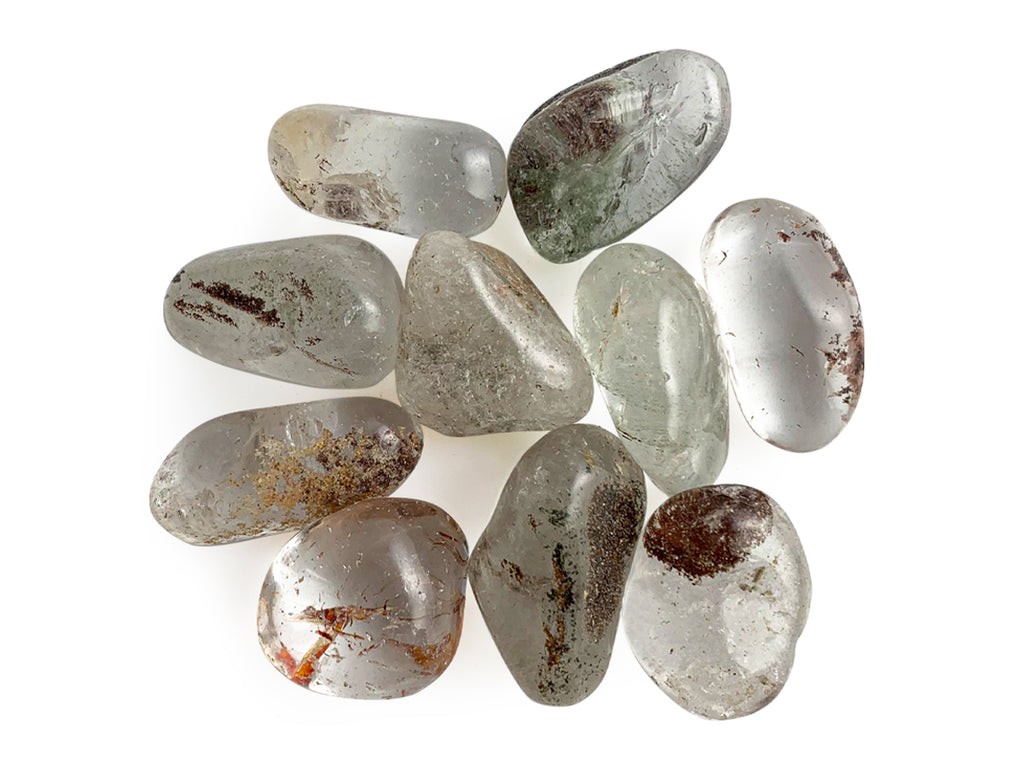 Paquete Tamborileado Cuarzo Blanco con Incrustación - pieza natural | Mineralia