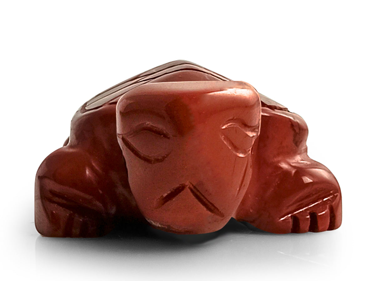 Figura Tortuga de Jaspe Pulida Chica - vista lateral