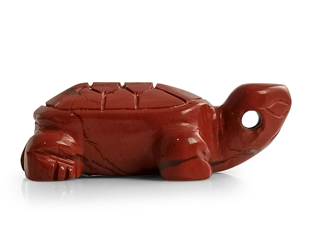Figura Tortuga de Jaspe Pulida Chica - tallada en forma de tortuga