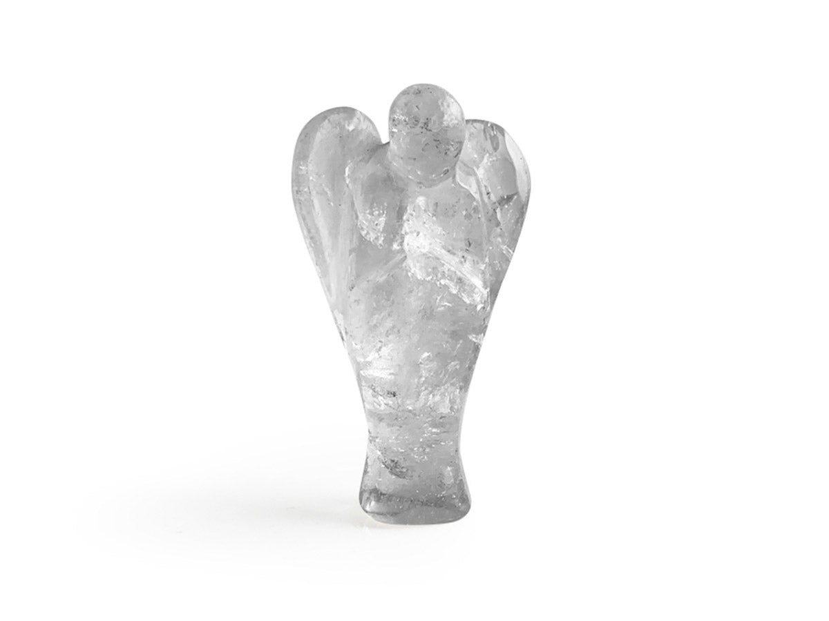 Ángel de Cuarzo Blanco Chico - tallado en forma de ángel