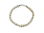 Pulsera de Perlas con Centro de Aguamarina - vista lateral