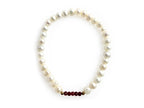 Pulsera DE Perlas Con Centro DE Rubí Y Plata .925 - Vista 2 | MineraliA