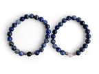 Set de Pulseras Tú y Yo de Sodalita Mineral - vista lateral