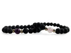 Set de Pulseras "tú y Yo" de Piedra Volcánica - pulsera de piedras