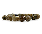 Pulsera Caballero de Labradorita y Jaspe Mixto - vista lateral