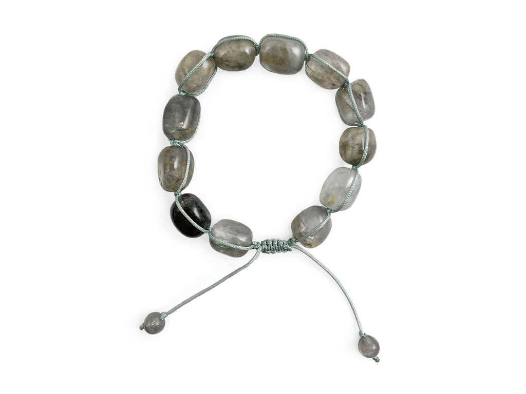 Pulsera de Cuarzo Gris Nugget - pulsera de piedras