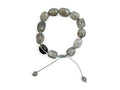 Pulsera de Cuarzo Gris Nugget - pulsera de piedras