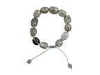 Pulsera de Cuarzo Gris Nugget - pulsera de piedras