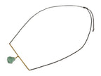 Collar Corto de Plata .925 con Dije de Fluorita - detalle de textura y color