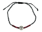 Pulsera del Zodiaco Aries con Espinela y Ónix Rubí - pulsera de piedras