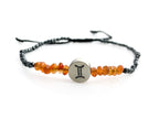 Pulsera del Zodiaco Géminis con Espinela y Cornalina - vista lateral