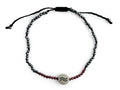 Pulsera del Zodiaco Acuario con Acerina y Granate - pulsera de piedras