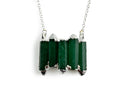 Collar de Puntas de Venturina Verde Electroformado - en punta natural