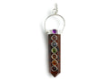 Dije Punta de Jaspe Marron Chakras Lineal - en punta natural