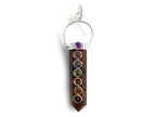 Dije Punta de Jaspe Marron Chakras Lineal - en punta natural