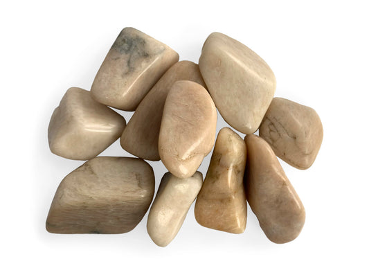 PAQUETE DE 10 PIEZAS DE TAMBORILEADO  FELDESPATO.
