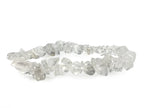 Pulsera Chips de Cuarzo Blanco Hilo Elástico - vista lateral