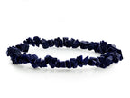 Pulsera Chips de Aventurina Azul Hilo Elástico - vista lateral