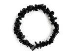 Pulsera Chips de Ónix Negro Hilo Elástico - pulsera de piedras