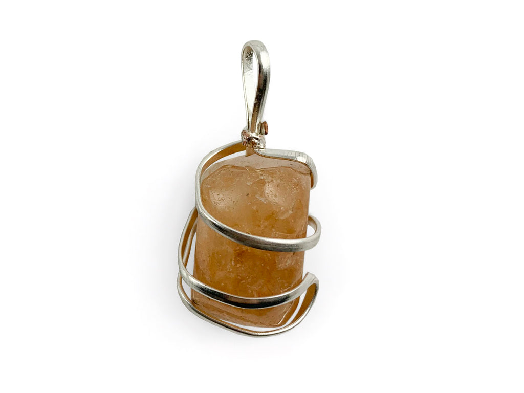 Dije Espiral de Venturina Amarilla Nugget - dije de piedra