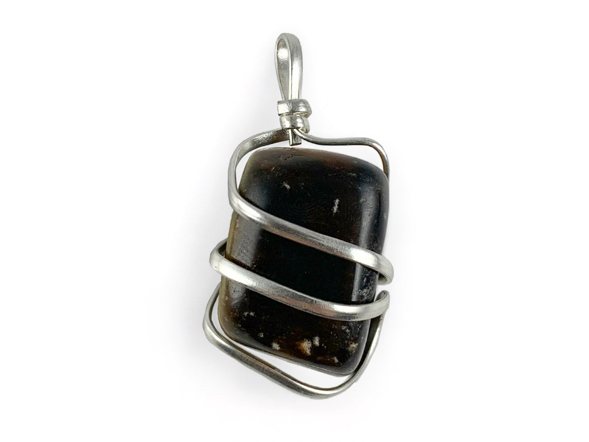 Dije Espiral de Ojo de Tigre Nugget - dije de piedra