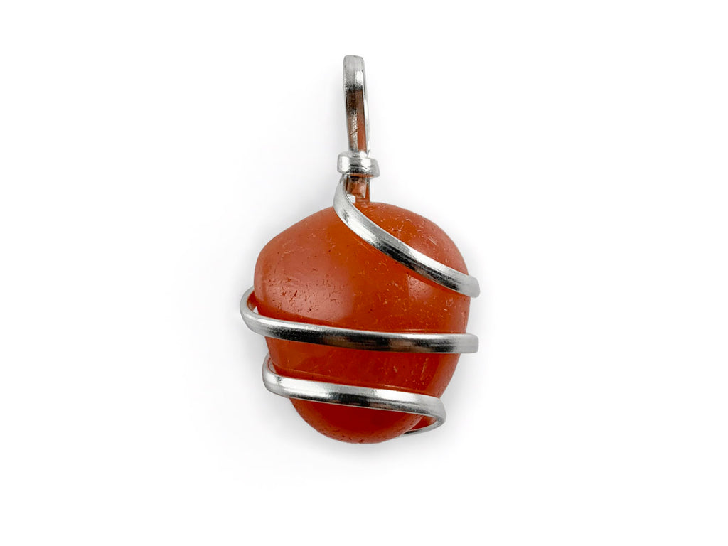 Dije Espiral de Ágata Cornalina Nugget - dije de piedra