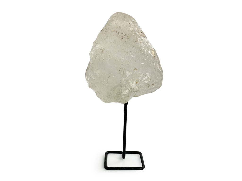 Pin Decorativo de Cuarzo Blanco en Base Metálica - pin decorativo