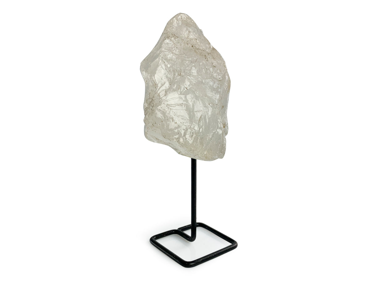 Pin Decorativo de Cuarzo Blanco en Base Metálica - vista lateral