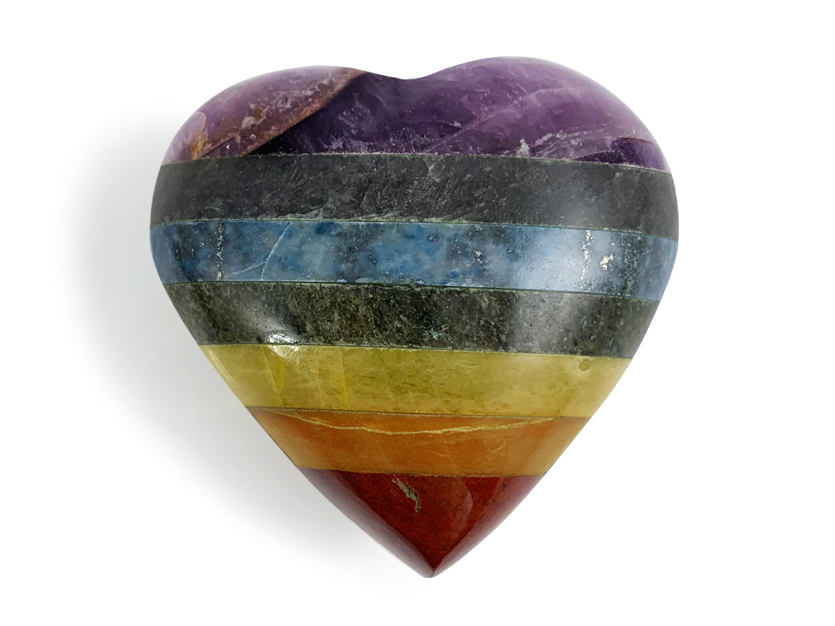 Corazón Puff Chakras Unidos - en forma de corazón