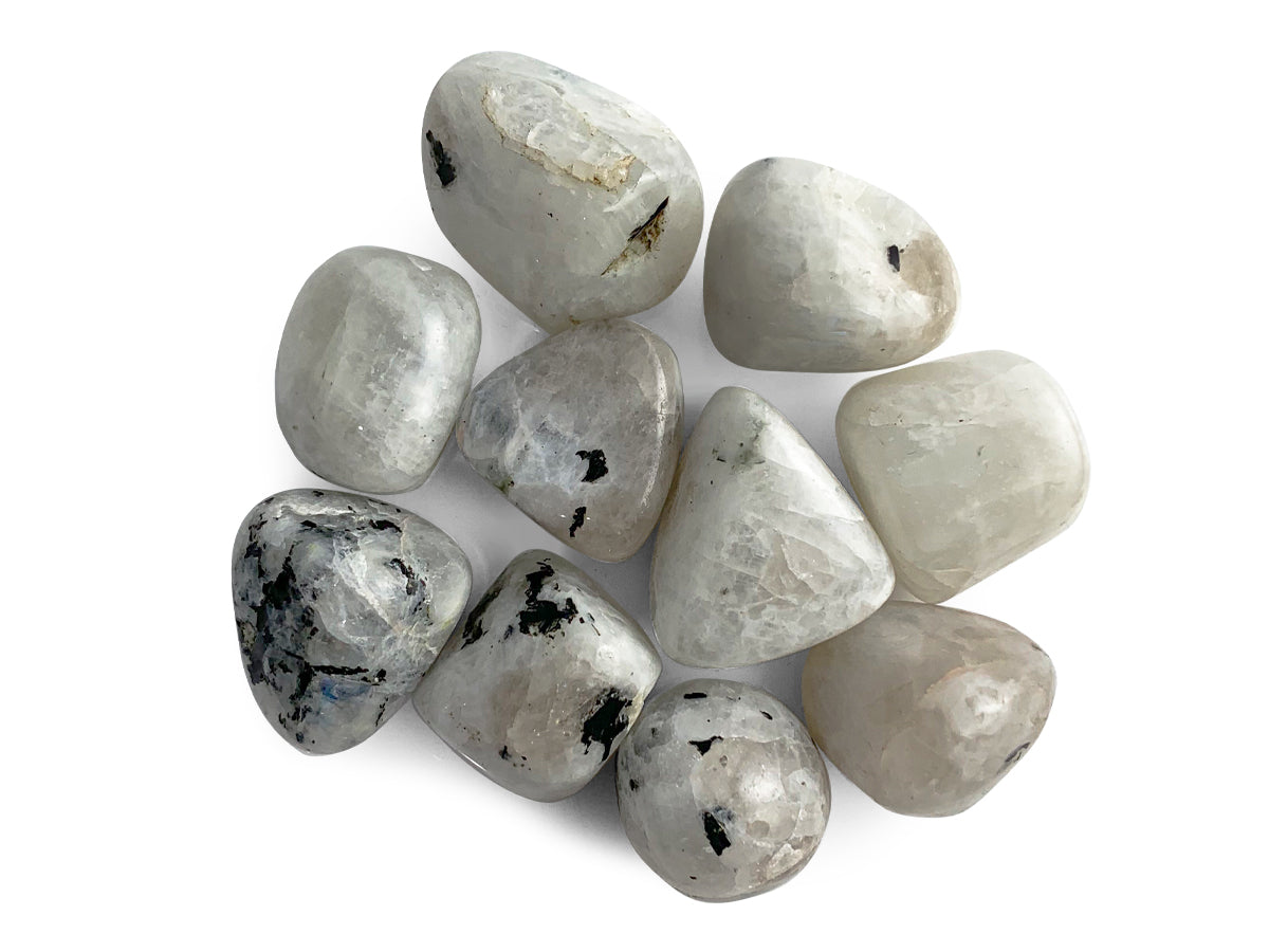 Paquete de 10 piezas de Piedra luna grande tamborileado