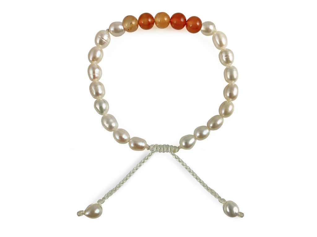 Pulsera Chakras Svadhistana de Perlas con Cornalina - pulsera de piedras