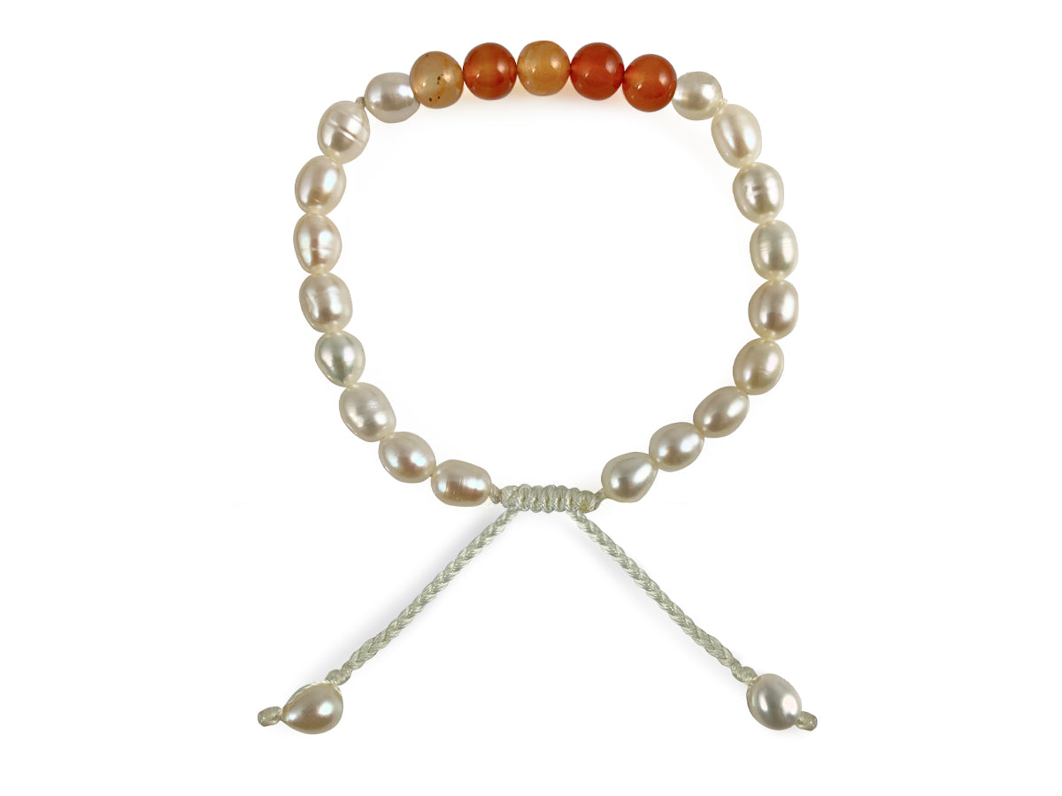 Pulsera Chakras Svadhistana de Perlas con Cornalina - pulsera de piedras