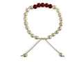 Pulsera Chakra Muladhara de Perlas y Coral Rojo - pulsera de piedras