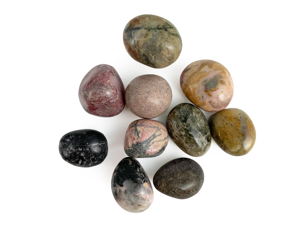 Paquete de de Tamborileado Rodonita - pieza natural | Mineralia