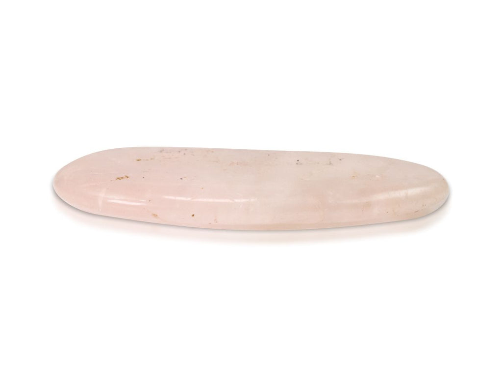 Gua-sha de Pulgar de Cuarzo Rosa - detalle de textura y color