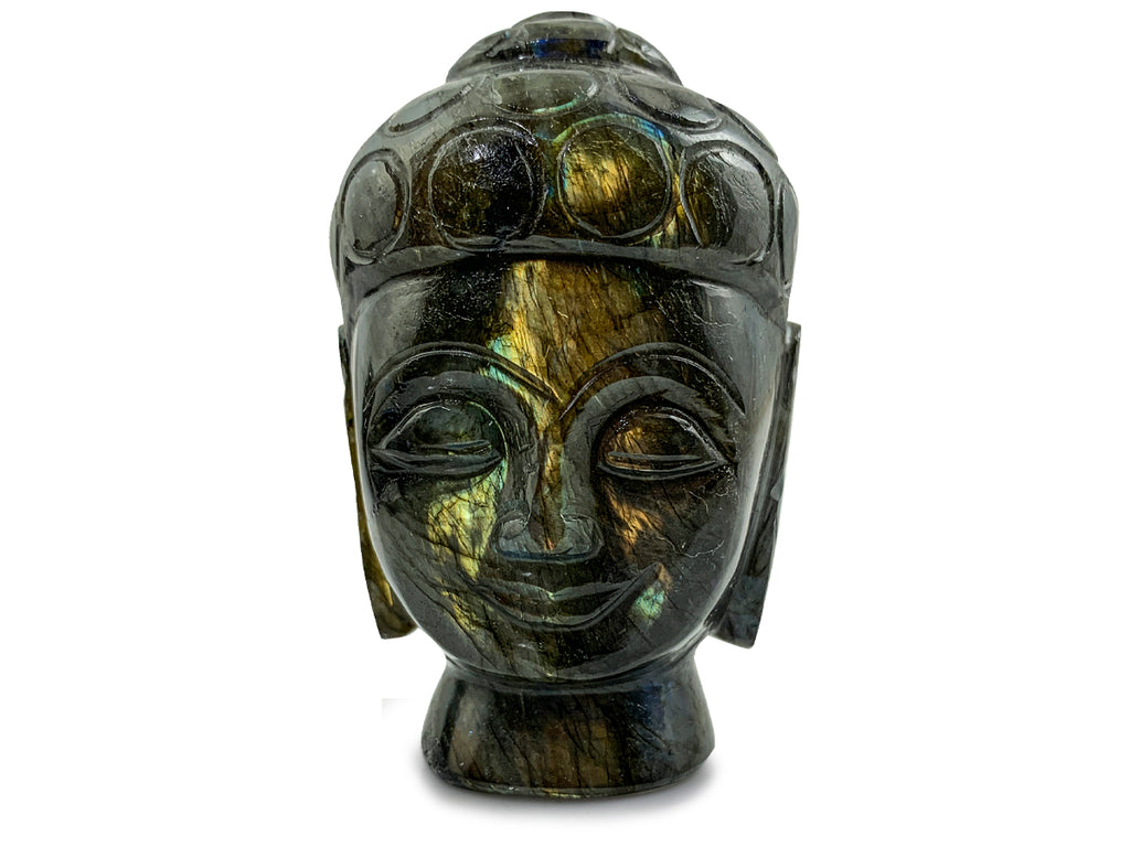 Cabeza de Buda de Labradorita - pieza natural | Mineralia