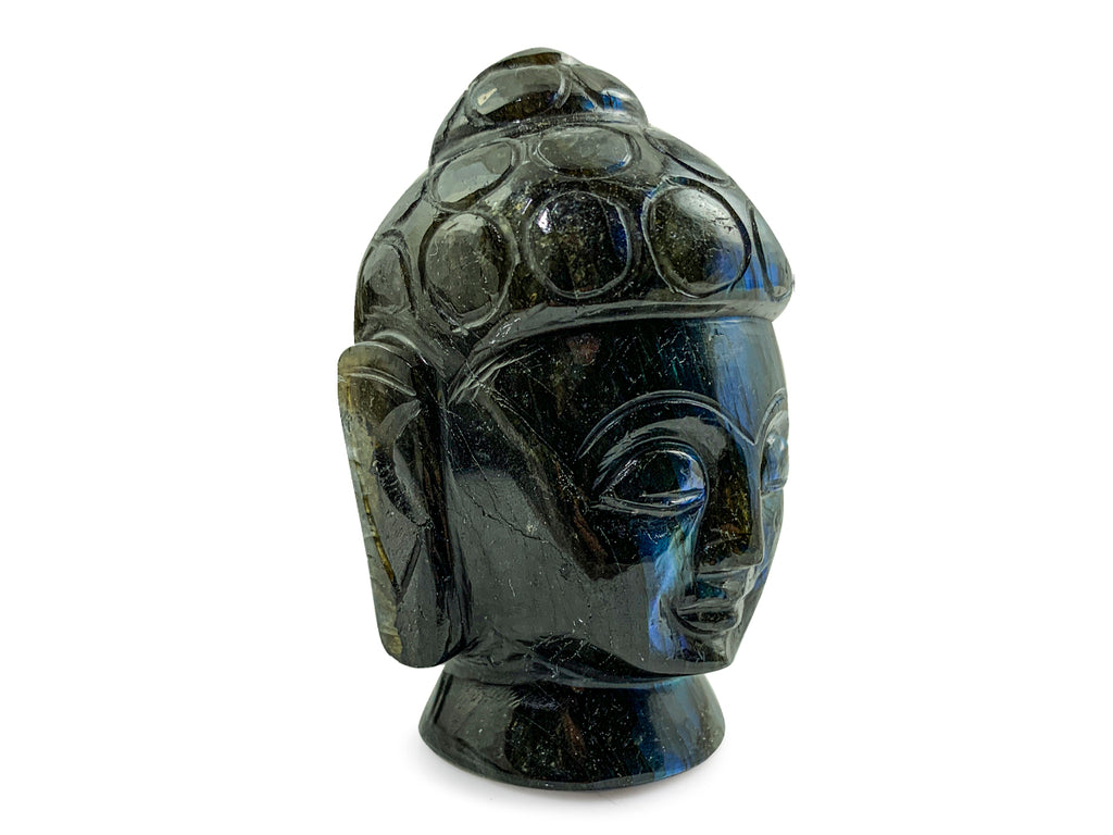 Cabeza de Buda de Labradorita - vista lateral