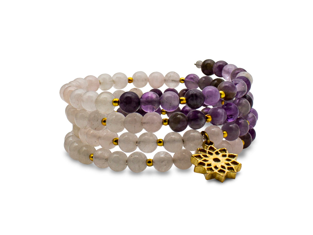 Pulsera Espiral de Amatista para Dama - vista lateral