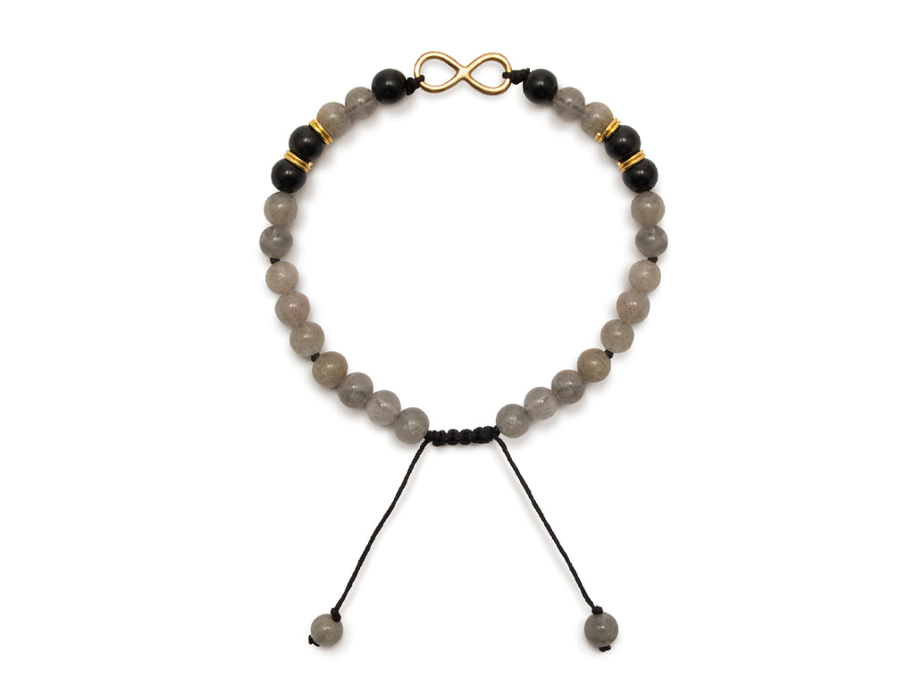 Pulsera Infinito de Labradorita - pulsera de piedras