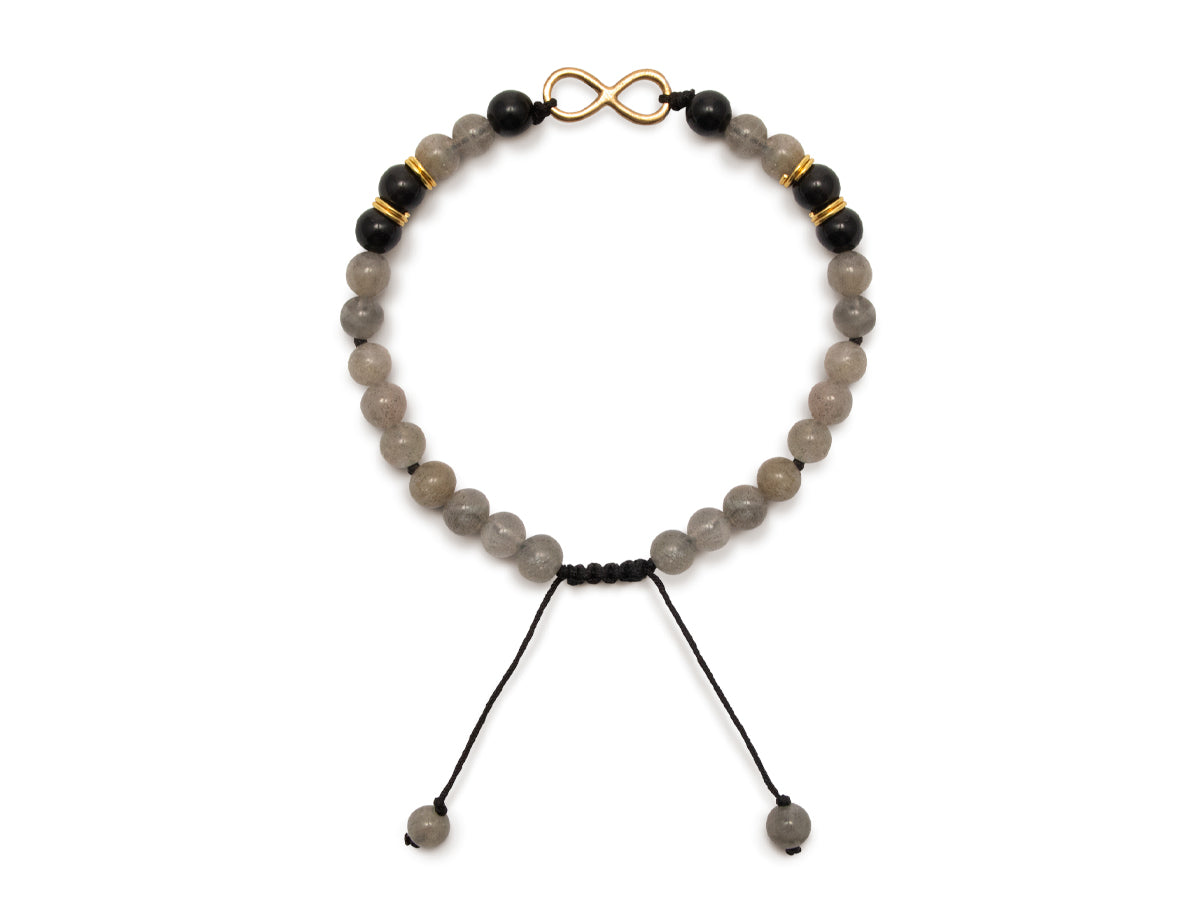 Pulsera Infinito de Labradorita - pulsera de piedras