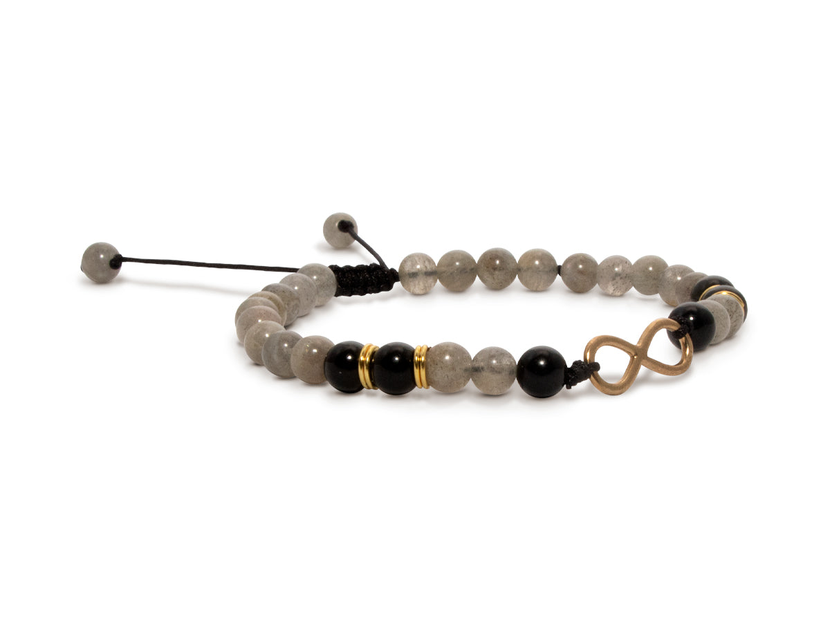 Pulsera Infinito de Labradorita - vista lateral