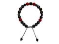 Pulsera "platino" de Acerina y Coral Rojo - pulsera de piedras