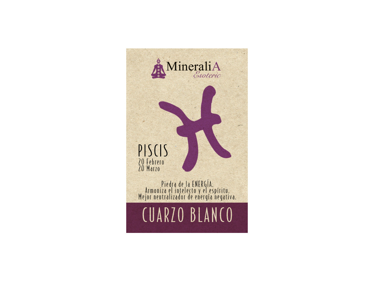 Costalito Piedra Del Zodiaco Piscis DE Cuarzo Blanco - Vista 3 | MineraliA