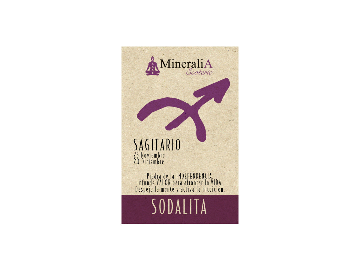 Costalito Piedra Del Zodiaco Sagitario DE Sodalita - Vista 2 | MineraliA